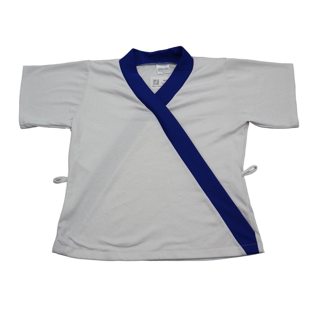 Studio Designs Shirt Womens L White Short Sleeve V Neck Wrap Design Outwear